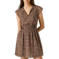 Pepe Jeans Doty Mini Καλοκαιρινό Καθημερινό Φόρεμα Floral Καφέ PL9537803-800