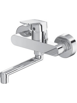 Ideal Standard Ceraflex B1730AA Μπαταρία Κουζίνας Τοίχου Διπλής Παροχής Ανάμεικτη Inox