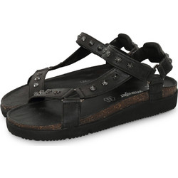 Wrangler Δερμάτινα Γυναικεία Σανδάλια Μαύρα WL31591A-062