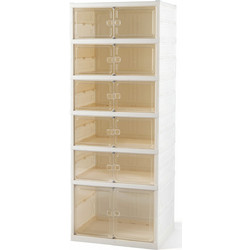 Costway Παπουτσοθήκη Πλαστική Λευκή M45xΠ35xΥ117cm JV14127WH