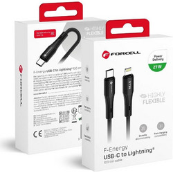 Forcell F-Energy C346 USB-C to Lightning Cable 27W 1m Black