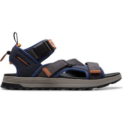 Clarks ATL Trek Tide Δερμάτινα Ανδρικά Πέδιλα Ανατομικά Navy Μπλε 26181521