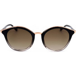 Safilo Cigla 02/s YQL Γυναικεία Γυαλιά Ηλίου Στρογγυλά Κοκάλινα Μαύρα με Καφέ Φακό