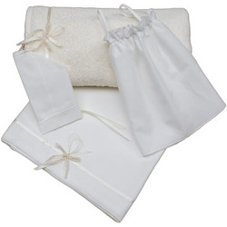 Lina Baby Σετ Βαπτιστικά Λαδόπανα για Κορίτσι Simple & Elegant Λευκά 6τμχ 136-1