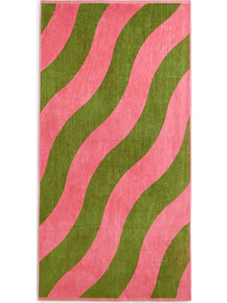 La Redoute Πετσέτα Θαλάσσης Χακί Ροζ 90x175cm 350351088