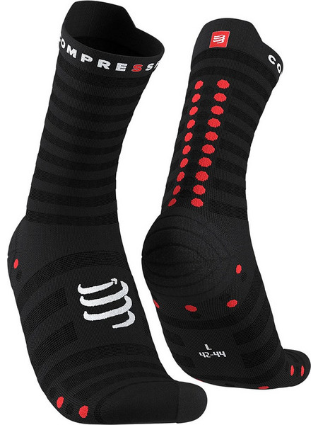 Compressport Pro Racing Ανδρικές Κάλτσες Ψηλές με Σχέδια Μαύρες XU00050B-0906