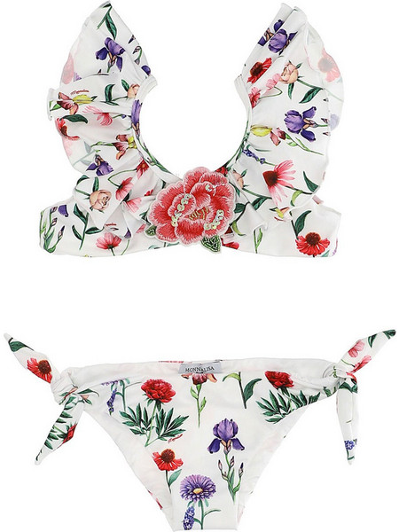 Monnalisa Παιδικό Μαγιό Bikini Set για Κορίτσι Λευκό 997001-0001-7080