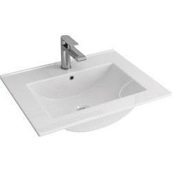 Karag LT 7506 Ένθετος Νιπτήρας Μπάνιου Πορσελάνης 60x47x18cm Λευκός LT7506-60