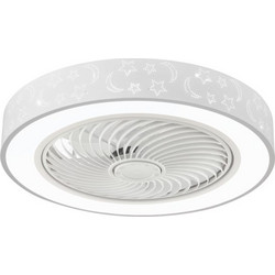 Eurolamp 300-25087 Ανεμιστήρας Οροφής 50cm 15W με Φως & Τηλεχειριστήριο Λευκός
