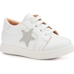 Gorgino Βαπτιστικά Sneakers για Αγόρι Δερμάτινα Ανατομικά Λευκά 3159