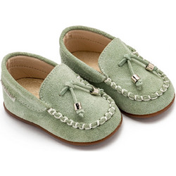 Babywalker Βαπτιστικά Loafers για Αγόρι Δερμάτινα Ανατομικά Πράσινο Mint PRI2121