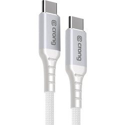 Crong CRGAL200USCCWHI Braided USB-C to USB-C 100W 2m White