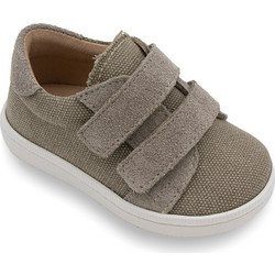 Gorgino Βαπτιστικά Sneakers για Αγόρι Δερμάτινα Ανατομικά Γκρι 3190