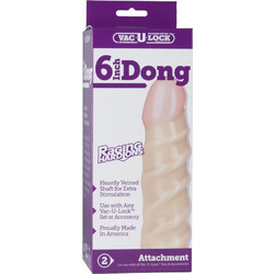 Doc Johnson Vac-U-Lock Dildo με Βεντούζα 15.2cm Flesh