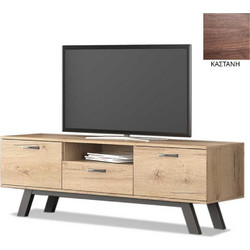 Savvidis Έπιπλο Τηλεόρασης Ξύλινο Καφέ Μ150xΠ44.5xΥ52cm 20361