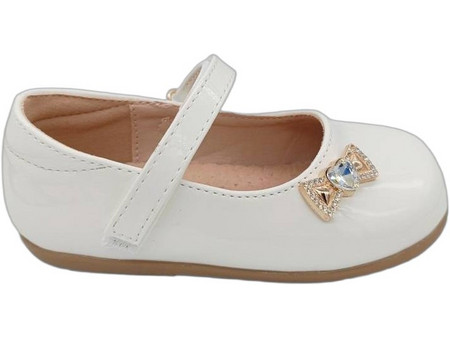 Zak Shoes Παιδικές Μπαλαρίνες Δερματίνη με Σκρατς Λευκές SD12316