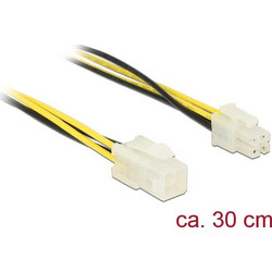 DeLOCK 84954 Καλώδιο Τροφοδοσίας 4-Pin EPS to 4-Pin EPS 0.3m Multicolor
