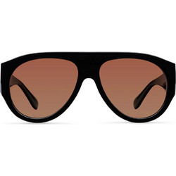 Meller Lira Ανδρικά Γυαλιά Ηλίου Aviator Κοκάλινα Μαύρα με Καφέ Φακό