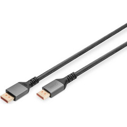 Digitus Καλώδιο DisplayPort 2.1 to DisplayPort Male Braided 1m Black DB-340111-010-S