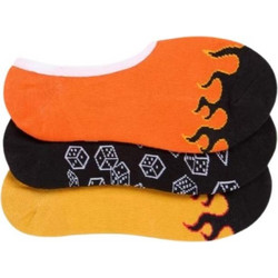 Vans Retro V Canoodle Ανδρικές Κάλτσες Σοσόνια με Σχέδια Πορτοκαλί Μαύρες 3Pack VN000HTNVVL1