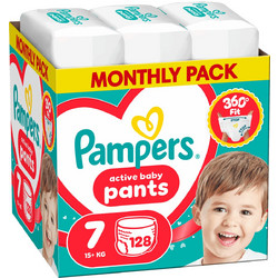 Pampers Active Baby Pants Monthly Pack Πάνες Βρακάκι No7 15+kg 128τμχ