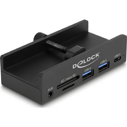 DeLOCK 64285 USB Hub 3.0 USB-A με 6 Θύρες USB-A / USB-C / Card Reader & Εξωτερική Παροχή Ρεύματος