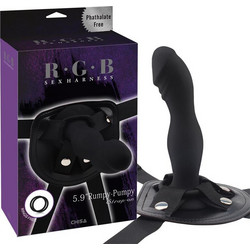 Chisa Novelties RGB Rumpy Pumpy Harness Strap On με Dildo 15cm Μαύρο