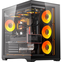 Darkflash C280 with 7 Fans Black Gaming Midi Tower Κουτί Υπολογιστή με Πλαϊνό Παράθυρο