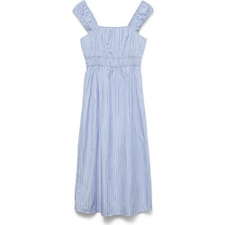 Vero Moda Midi Καλοκαιρινό Καθημερινό Φόρεμα Γαλάζιο 10340001