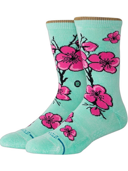 Stance 99 Cents Crew Ανδρικές Κάλτσες Ψηλές Γαλάζιες A555A2699C-JAD
