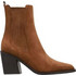 Kalogirou Manel 7 Γυναικεία Μποτάκια Cowgirl Suede Καφέ με Χοντρό Ψηλό Τακούνι