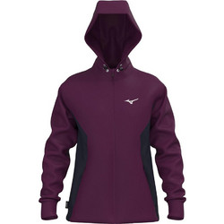 Mizuno Γυναικεία Ζακέτα Φούτερ Μακριά με Κουκούλα και Φερμουάρ Μωβ K2GCC70286-86