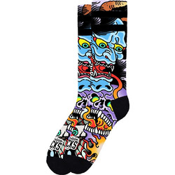 American Socks Hannya Ανδρικές Κάλτσες Ψηλές με Σχέδια Μαύρες AS506