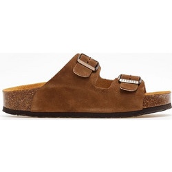 Plakton Γυναικεία Σανδάλια Suede Καφέ 340010