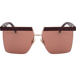Max Mara MM0071 69S Ανδρικά Γυαλιά Ηλίου Τετράγωνα Μεταλλικά Χρυσά με Καφέ Φακό