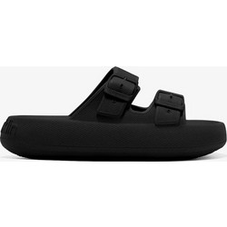 D.Franklin Γυναικείες Παντόφλες Καλοκαιρινές Flatforms Μαύρες DFSH334001-BLAC