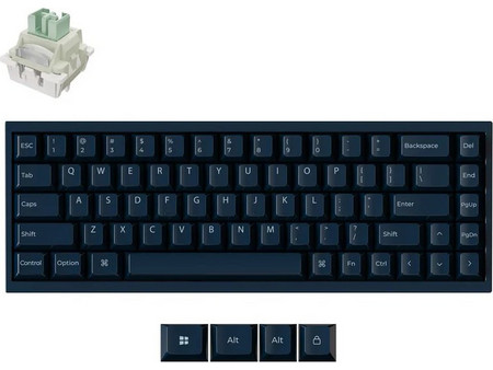 Keychron Q16 HE 8K Μηχανικό Gaming Πληκτρολόγιο 65% με Keychron Ultra Fast Lime Magnetic Διακόπτες RGB Navy Blue