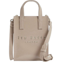 Ted Baker Crinkll Crinkle Γυναικείο Τσαντάκι Χειρός από Δερματίνη Μπεζ 284045