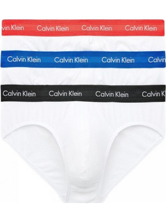 Calvin Klein Ανδρικά Σλιπ Βαμβακερά Λευκά 3Pack 0000U2661G-M9E