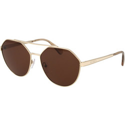 Max & Co MO0119 32E Γυναικεία Γυαλιά Ηλίου Πολυγωνικά Μεταλλικά Χρυσά με Καφέ Φακό