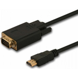 SAVIO Καλώδιο HDMI Male to VGA Male 1.8m Black CL-197