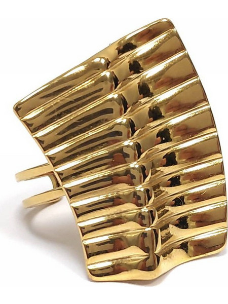 Karma Γυναικείο Δαχτυλίδι από Ατσάλι Xρυσό με Swarovski 2412-002X