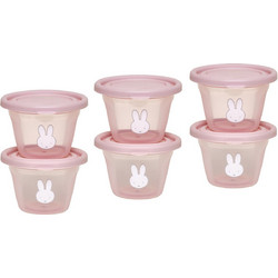 Miffy Σετ Δοχεία Φαγητού Koko Pink 120ml 6τμχ