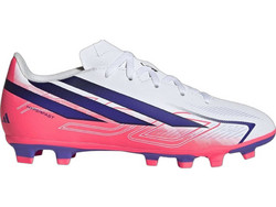 Adidas F50 Hyperfast League FG/MG KK1308 Παιδικά Ποδοσφαιρικά Παπούτσια με Τάπες Λευκά Ροζ
