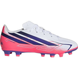 Adidas F50 Hyperfast League FG/MG KK1308 Παιδικά Ποδοσφαιρικά Παπούτσια με Τάπες Λευκά Ροζ