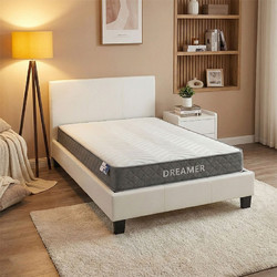 Pakoworld Nevil-Dreamer Κρεβάτι Μονό Υφασμάτινο με Στρώμα 100x200cm 200-001467
