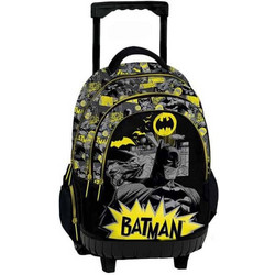 Graffiti Batman Σχολική Τσάντα Τρόλεϊ Δημοτικού Μαύρη 265251