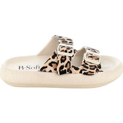 B-Soft Γυναικείες Παντόφλες Καλοκαιρινές Flatforms Αντιολισθητικές Μπεζ 24017