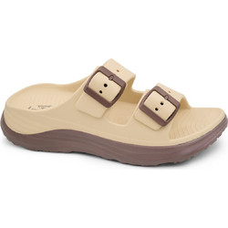 Level Anatomic Γυναικείες Παντόφλες Καλοκαιρινές Flatforms Ανατομικές Αντιολισθητικές Μπεζ 181