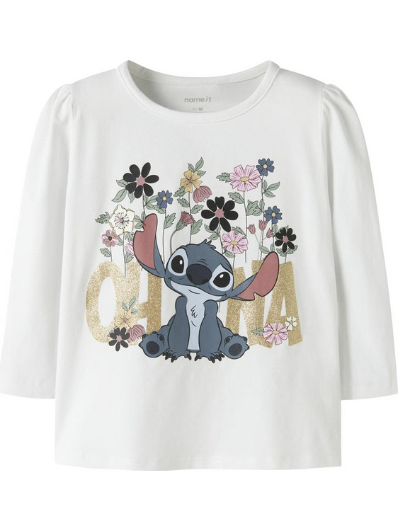 Name It Lilo & Stitch Παιδικό T-Shirt Μακρυμάνικο Λευκό 13257934